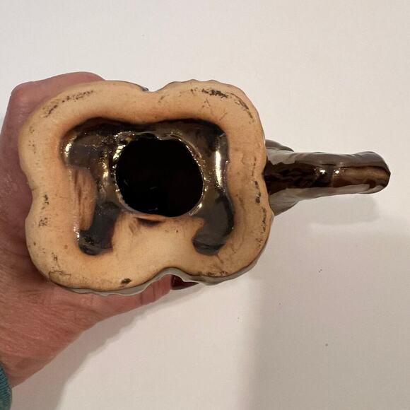 Elephan, clay gold painted figurine - Picture 6 of 6